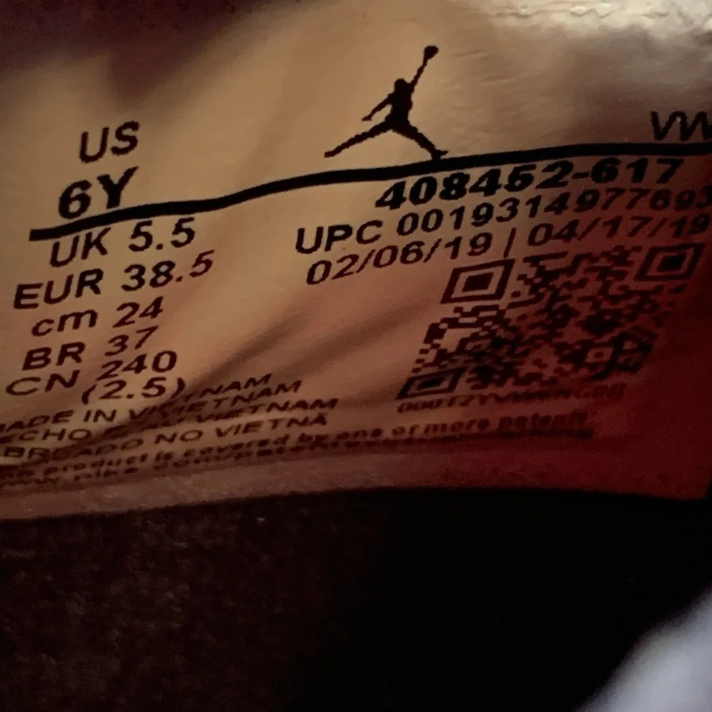 Jordan 4‎ Retro FIBA Red Navy Basketball Shoes 408452-617 Youth Sz 6Y